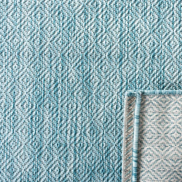 Safavieh 2&-3x22 x 10& Courtyard CY8520-37122 Aqua, Aqua Rug