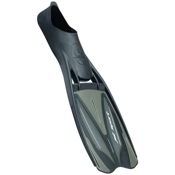 ScubaPro Jet Sport Full Foot Fins (Black - Gray, Medium)