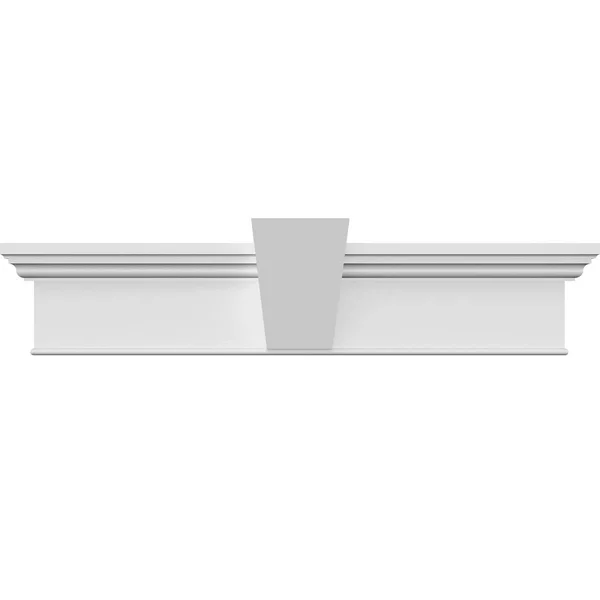 Ekena Millwork CRH07X174BTKF 174x22 Bottom Width x 178x22 Top Width x 7 1/4x22H x 1x22P, Craftsman Crosshead with Bottom Trim w