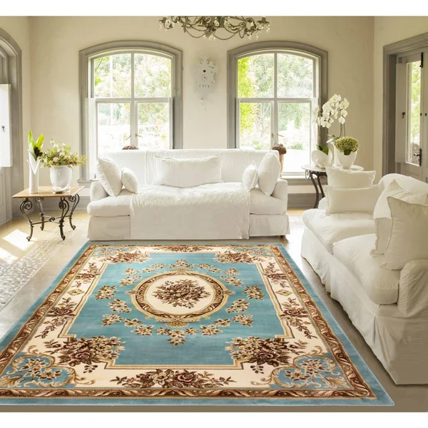 Well Woven Agra Traditional French Country Aubusson Floral Area Rug - 3&11 inch x 5&3 inch - Beige