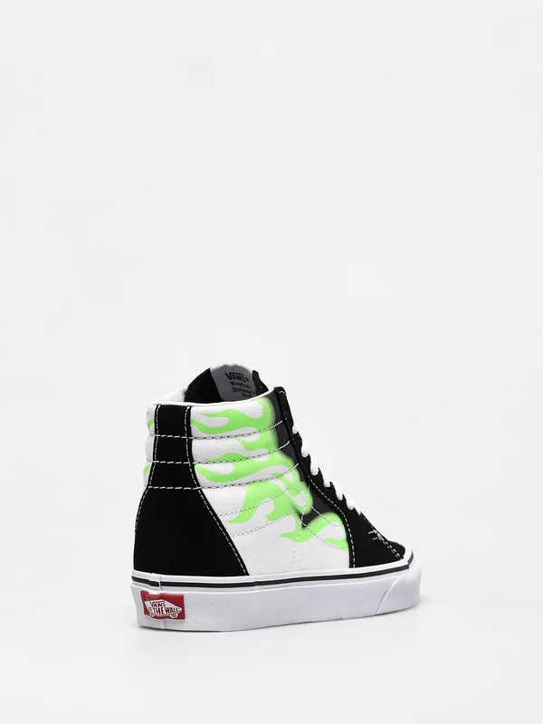 Vans Sk8 Hi Shoes (flame black/true white)