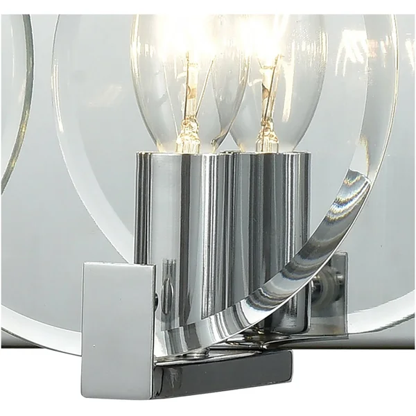 Elk Lighting 81342/4 Clasped Glass 4 Light Vanity in Polished Chrome