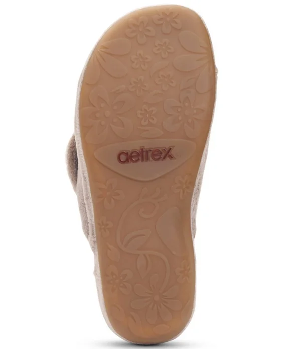 Aetrex Shelby Open Toe Slipper Black, 37