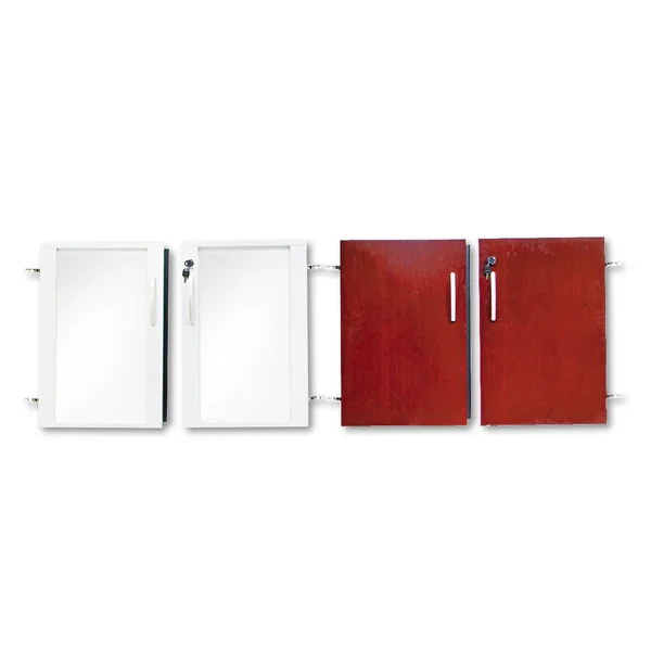 Mayline Doors for Veneer Low Wall Cabinet 36W x 29-1/2h Sierra Cherry/Glass 4/Set