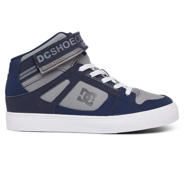 DC Kids Pure High Top EV Shoes - 1 - Navy-Grey