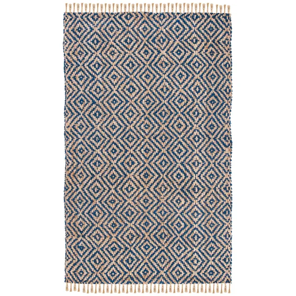 Safavieh Natural Fiber NF266D Area Rug Tropical Blue, Natural 8& x 10& Rectangle