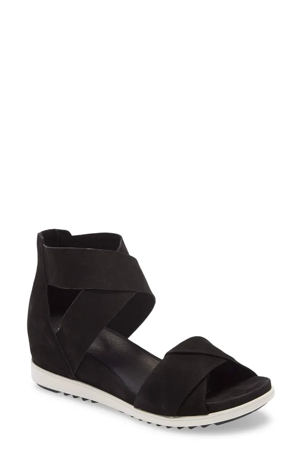 Eileen Fisher Women's Viv Wedge Sandals - Black