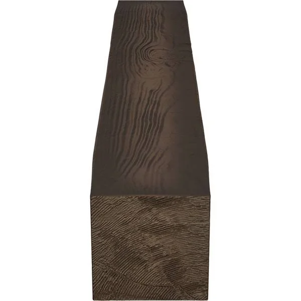 Ekena Millwork MANUSD04X04X72NM 4x22H x 4x22D x 72x22W Sandblasted Faux Wood Fireplace Mantel - Natural Mahogany