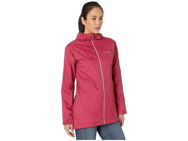 Columbia Women's Switchback Lined Long Rain Jacket, XL, Red