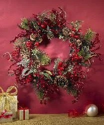Nearly Natural 24x22 Assorted Berry Wreath