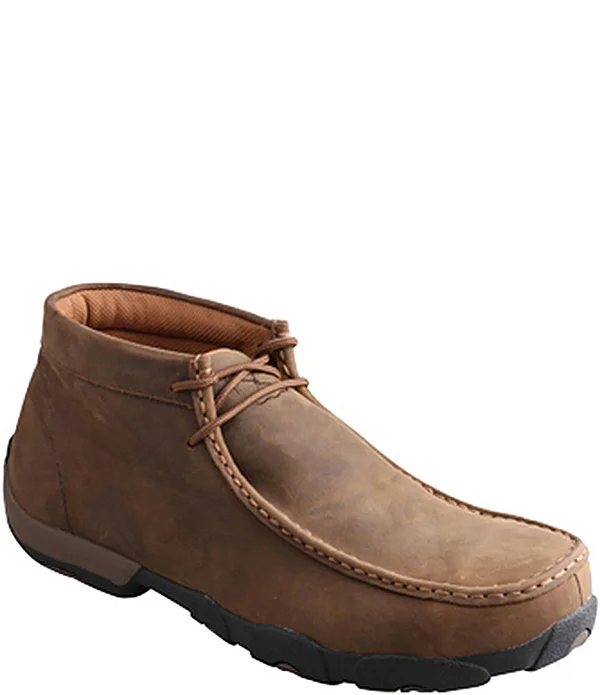 Twisted x Boots Men's MDMW001 Driving Moc, Distressed Saddle