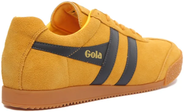 Gola Harrier Sun Navy Gum Mens Suede Trainers, 11 UK