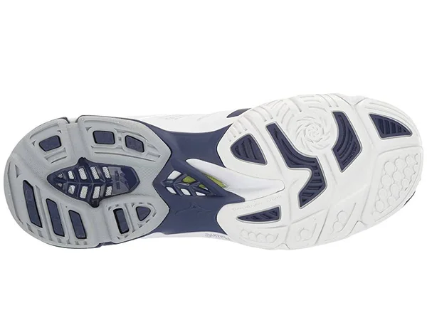 Mizuno - Wave Lightning Z5 Women's Volleyball Shoe, White-Navy, Size 7