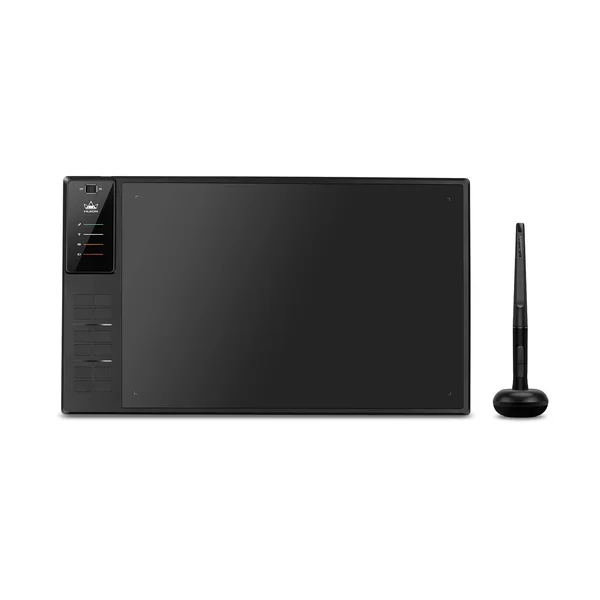 Huion WH1409 V2 Wireless Graphics Drawing Pen Tablet with Tilt Function Battery-Free Pen 12 Express Keys 8GB SD Card for Mac and