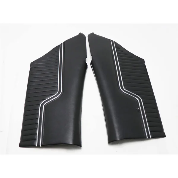 1970-1972 Chevelle Coupe Rear Door Panels - Pre-Assembled, Black