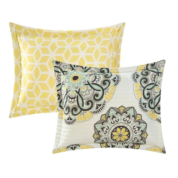 Chic Home Miranda 8 Piece Reversible Quilt Set - Size: King, Green