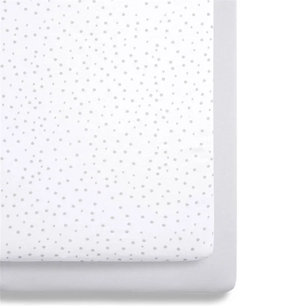 Snuz Bedside Crib 2 Pack Fitted Sheets