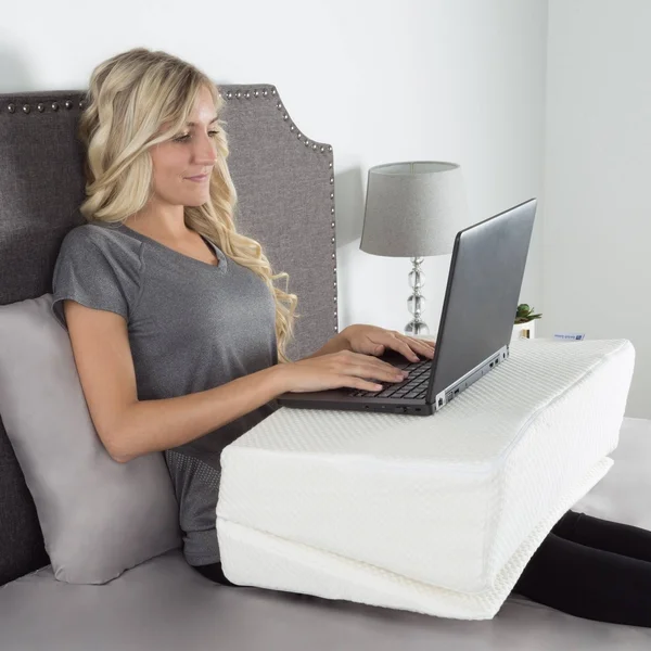 Lavish Home M892020 Folding Wedge Pillow Memory Foam - Ivory