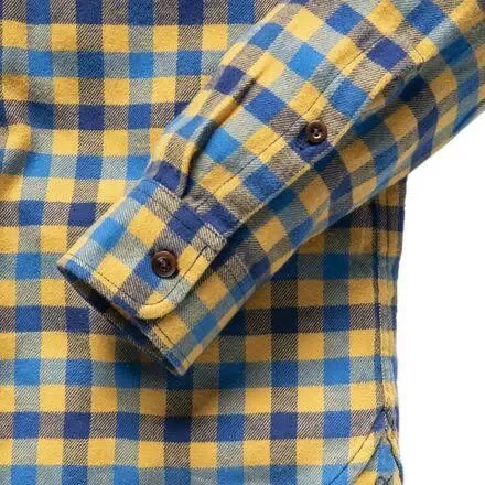 Outerknown Transitional Flannel Shirt - Men's Marigold Ashbury Plaid - M