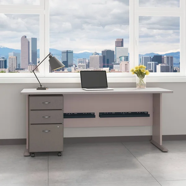 Bush Furniture Series A 72w Desk with Mobile File Cabinet
