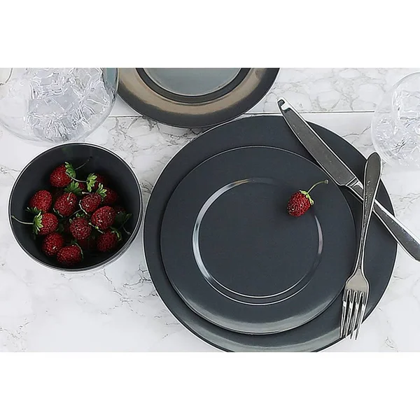 Reston Lloyd 71110SET Melamine Dinner PLATE, Gray