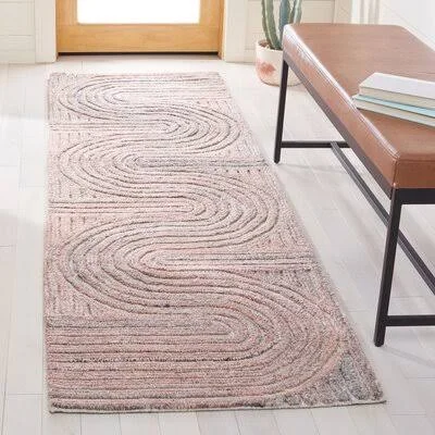 Stalnaker Abstract Hand Tufted Rust Area Rug George Oliver Rug Size: Runner 2&3x22 x 8&