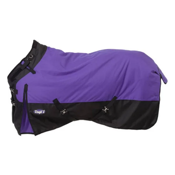 Tough-1 1200D Waterproof Poly Turnout Blanket with Adjustable Snuggit Neck - Purple