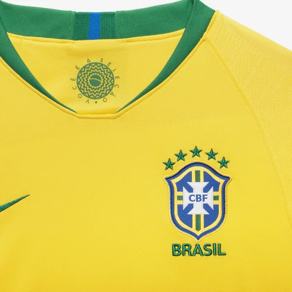Nike Brazil 2018 Youths Stadium Home SS Shirt Midwest Gold Lucky Green