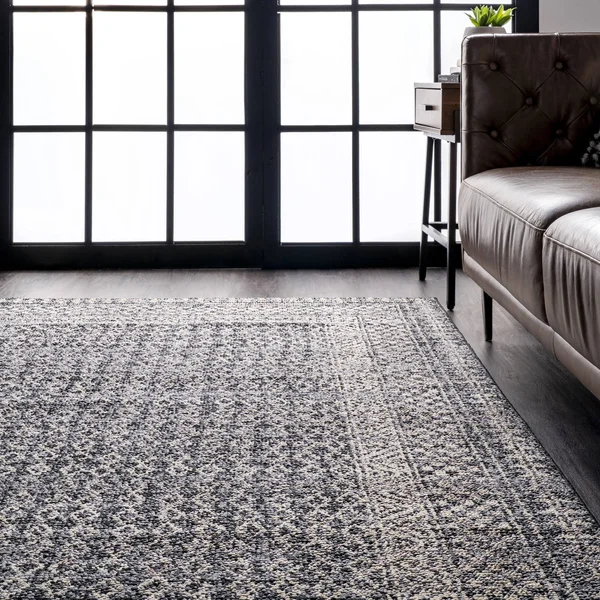 nuLOOM Elodie Checkered Diamonds Gray 3 ft. x 5 ft. Area Rug