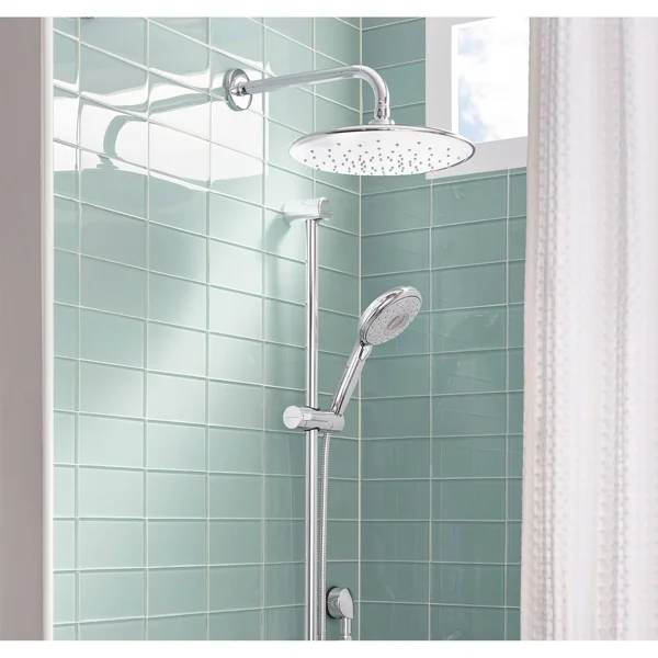 American Standard 9038001.002 Spectra+ Rain 11-inch Shower Head - 1.8 GPM, Polished Chrome