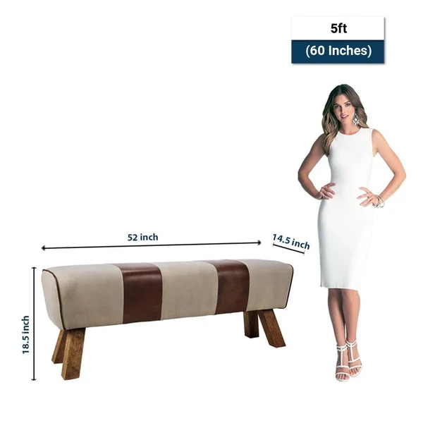 Moe's Home Collection Pommel Bench, Brown