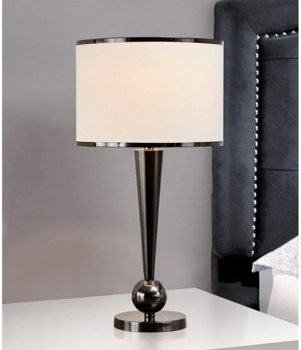 Black Metal Modern Table Lamp Contemporary