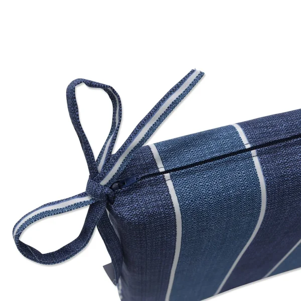 Pillow Perfect Outdoor/Indoor Wickenburg Indigo Squared Corners Seat Cushion 20x20x3 (Set of 2)