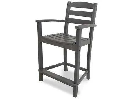 POLYWOOD La Casa Cafe Counter Arm Chair - White