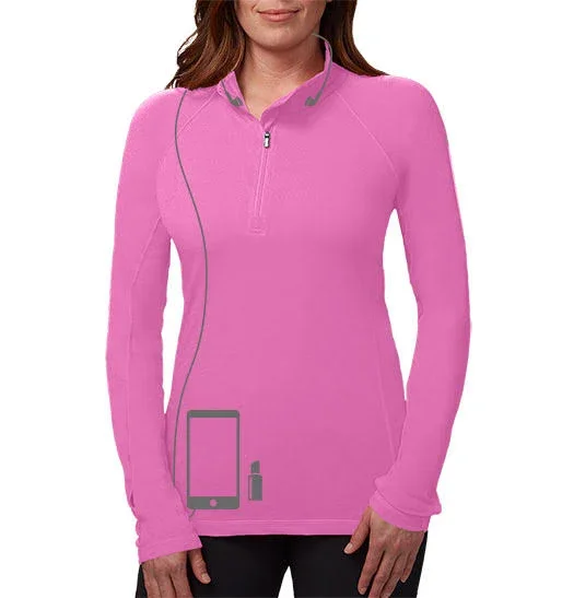 Women's Half Zip for Women - Pnk, Multi-Pocket, 5XL, SCOTTeVEST
