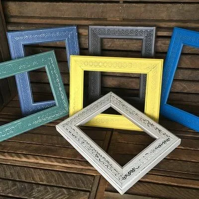 Moffat Flower Power Picture Frame Rosalind Wheeler Color: Black Over Crimson - Picture Size: 6x22 x 6x22