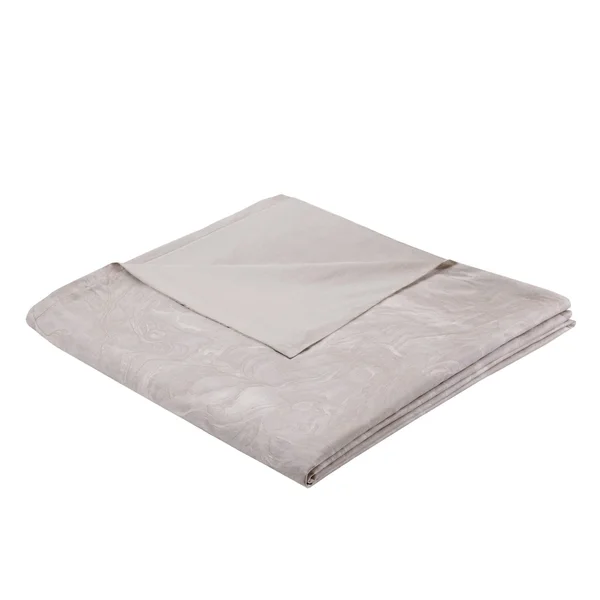 Madison Park Emory 6 Piece Cotton Sateen Duvet Cover Set - King/Cal King, Rose Gold/Beige