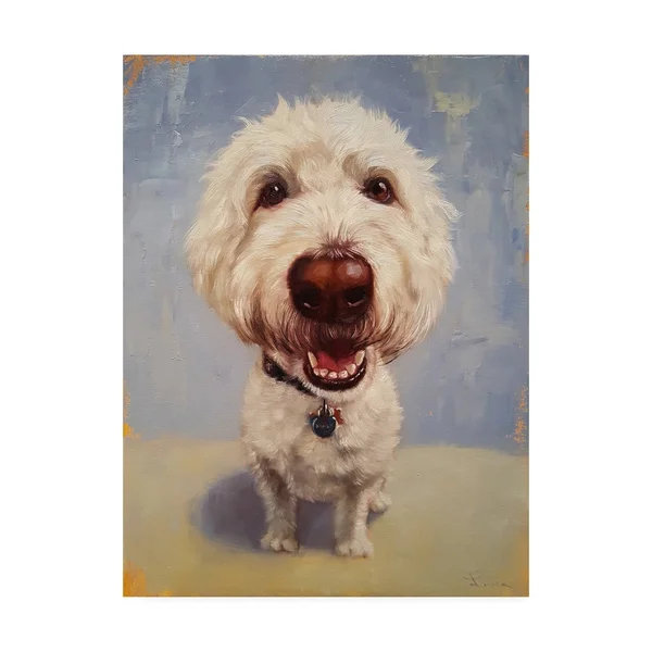 Trademark Art Lucia Hefferna 'Molly White Dog' Canvas Art
