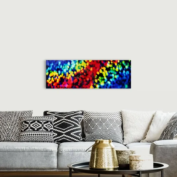 Close-up of Abstract Colorful Lights - Large Solid-Faced Canvas Wall Art Print, Great Big Canvas