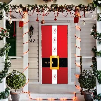 Santa&s Belt Door Mural The Holiday Aisle Size: 96x22 H x 36x22 W