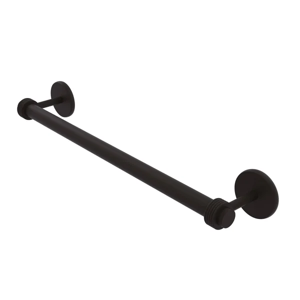 Allied Brass 7251G-18-ORB Satellite Orbit Two Collection 18 in. Towel Bar with Groovy Detail Oil Rubbed Bronze