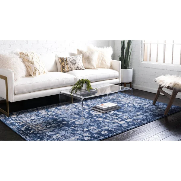 Unique Loom Vintage La Jolla Area Rug - 8& x 11& 4 (Blue)
