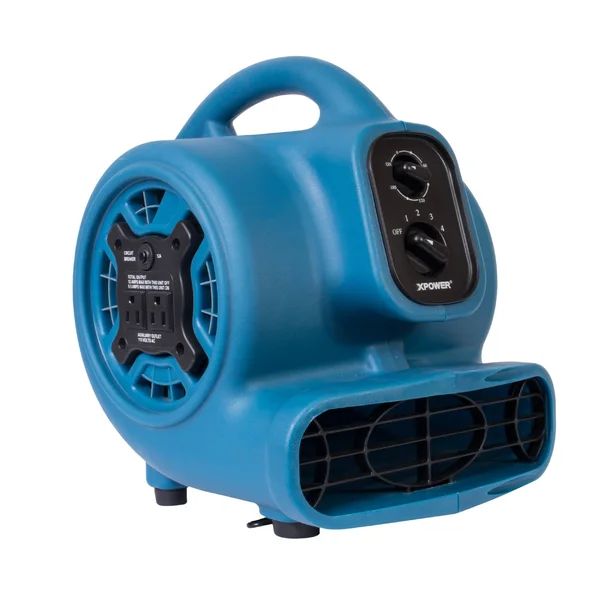Xpower P-230at 1/4 HP 925 CFM 3-Speed Mini Air Mover/Floor Dryer/Utility Blower Fan with Timer and Power Outlets