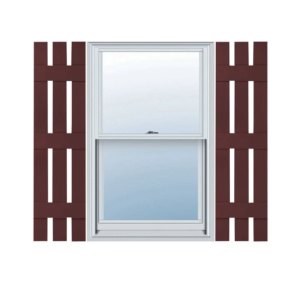 12 inchw x 68 inchh Lifetime Vinyl - Custom Three Board Spaced (3 Batten), Board-n-Batten Shutters, w/Shutter-Loks (Per Pair), Bo