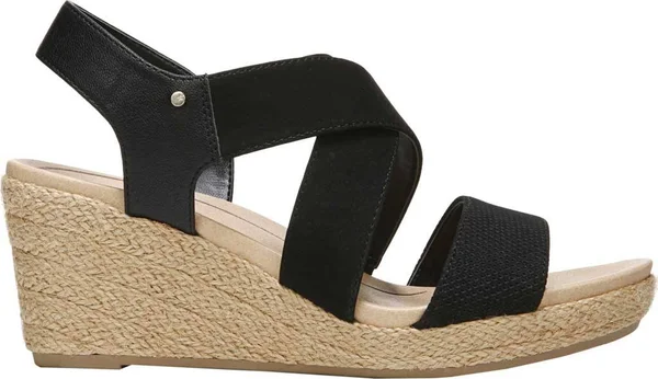 Women's Dr. Scholl&s Emerge Wedge Sandal, Size: 9.5, Black