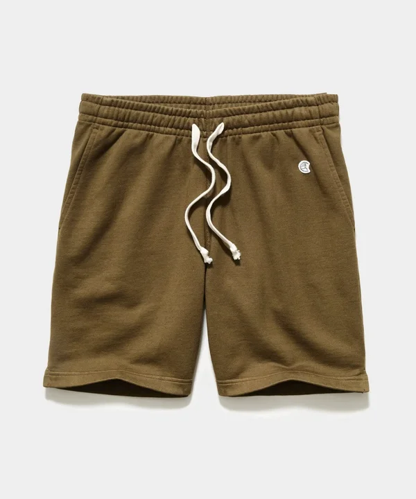 7x22 Midweight Warm Up Short in Mossy Brown