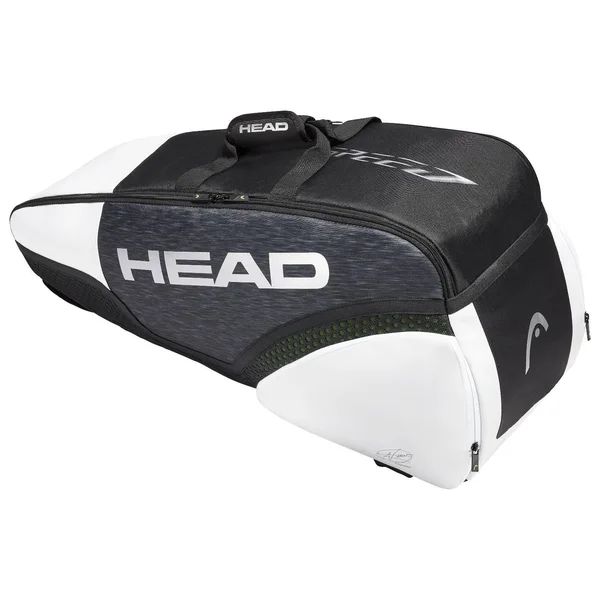 Head Djokovic 6R Combi Tennis Bag (Black/White), 30.5 x 14 x 11.5 inches