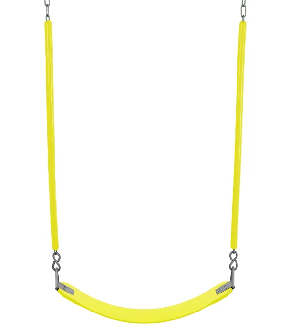 Swingan Belt Swing for All Ages, Yellow, Soft Grip Chain