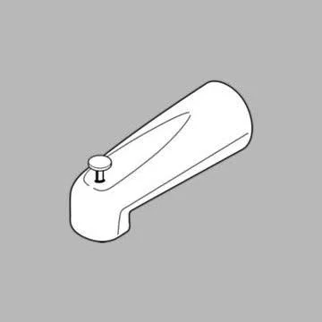 Delta RP36497PB Polished Brass Tub Spout - Pull-Up Long Diverter