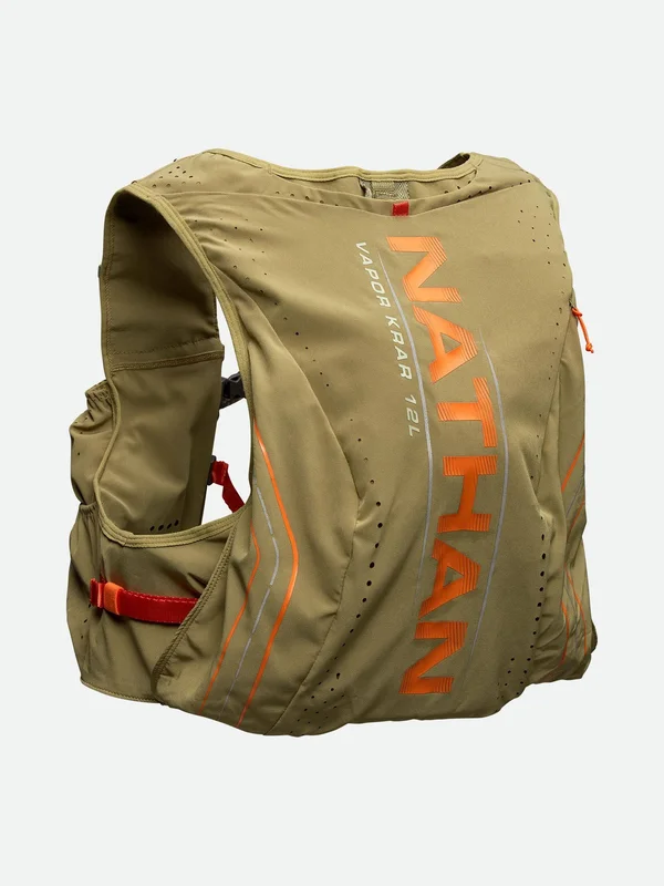 Nathan VaporKrar 12L 2.0 Insulated Hydration Vest Mosstone/Exuberance, Xs